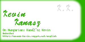 kevin kanasz business card